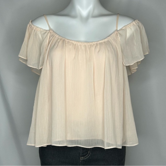 Lulu's Cream Off-Shoulder Women's Top - Picture 2 of 12